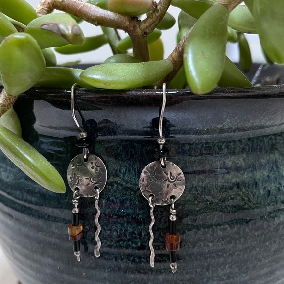 Southwestern Style Pamela Worthington Silver Earrings - Picture 3 of 6